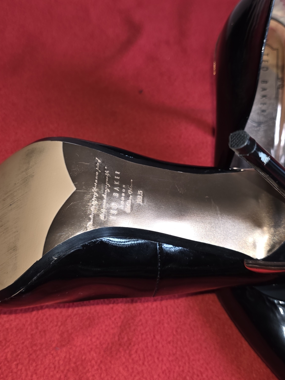 Ted Baker Black Patent Stiletto Heels